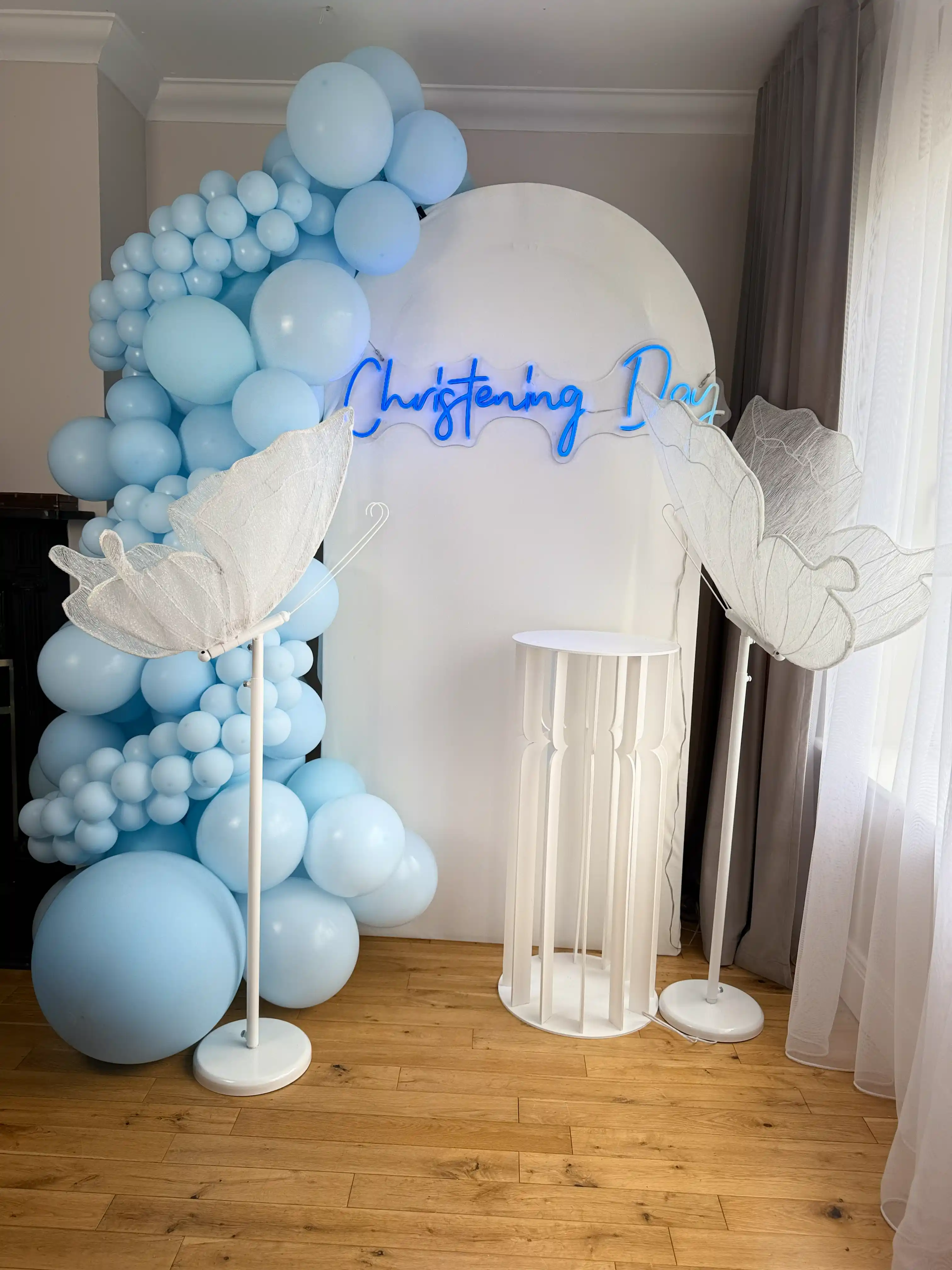 Christening balloon decoration