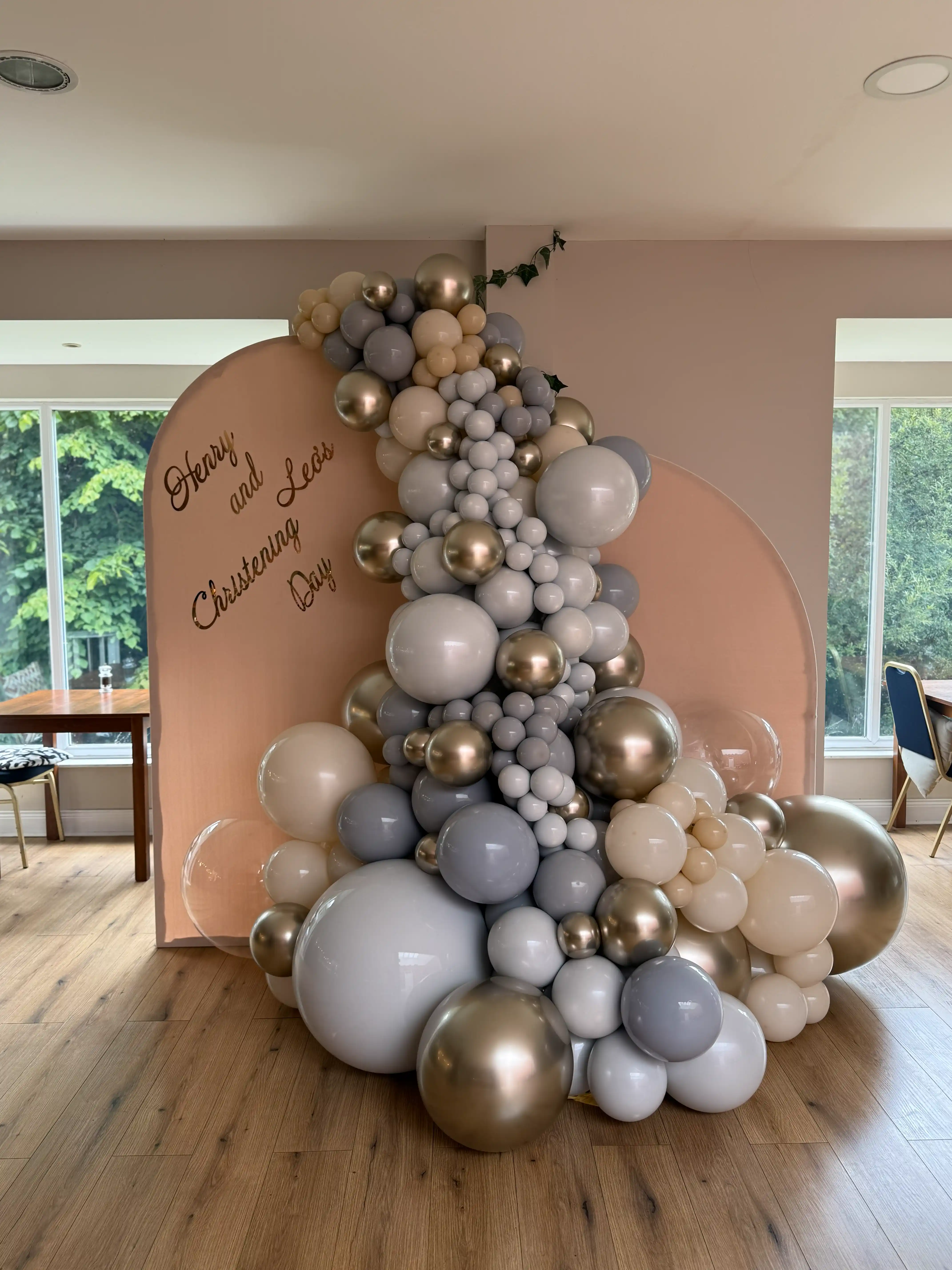 Christening balloon decoration